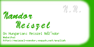 nandor meiszel business card